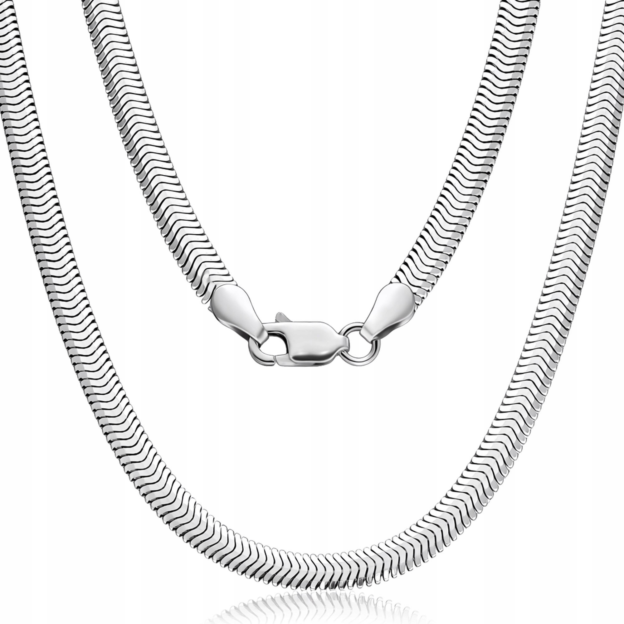 Stříbrný náhrdelník Zmijka 925 hladký řetízek snake elegantní dámský 50 cm