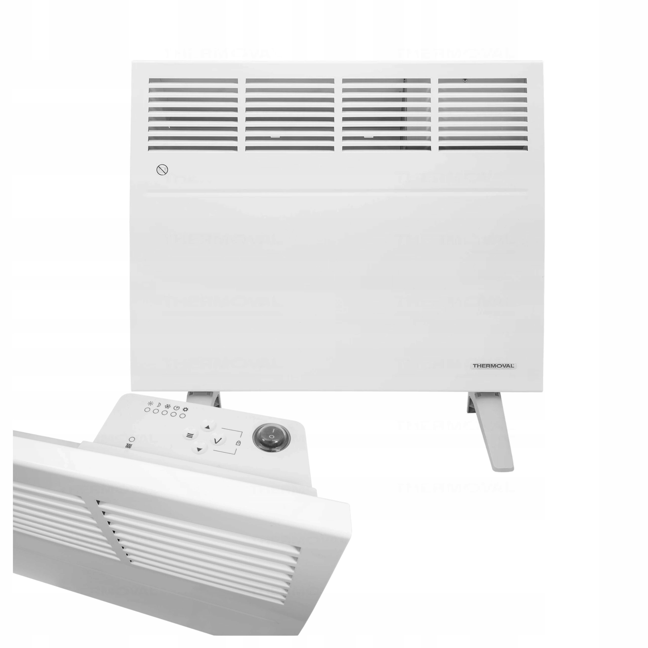 Konvektorový ohřívač 1000 W IP24, upevnění na stěnu a nožičky součástí balení