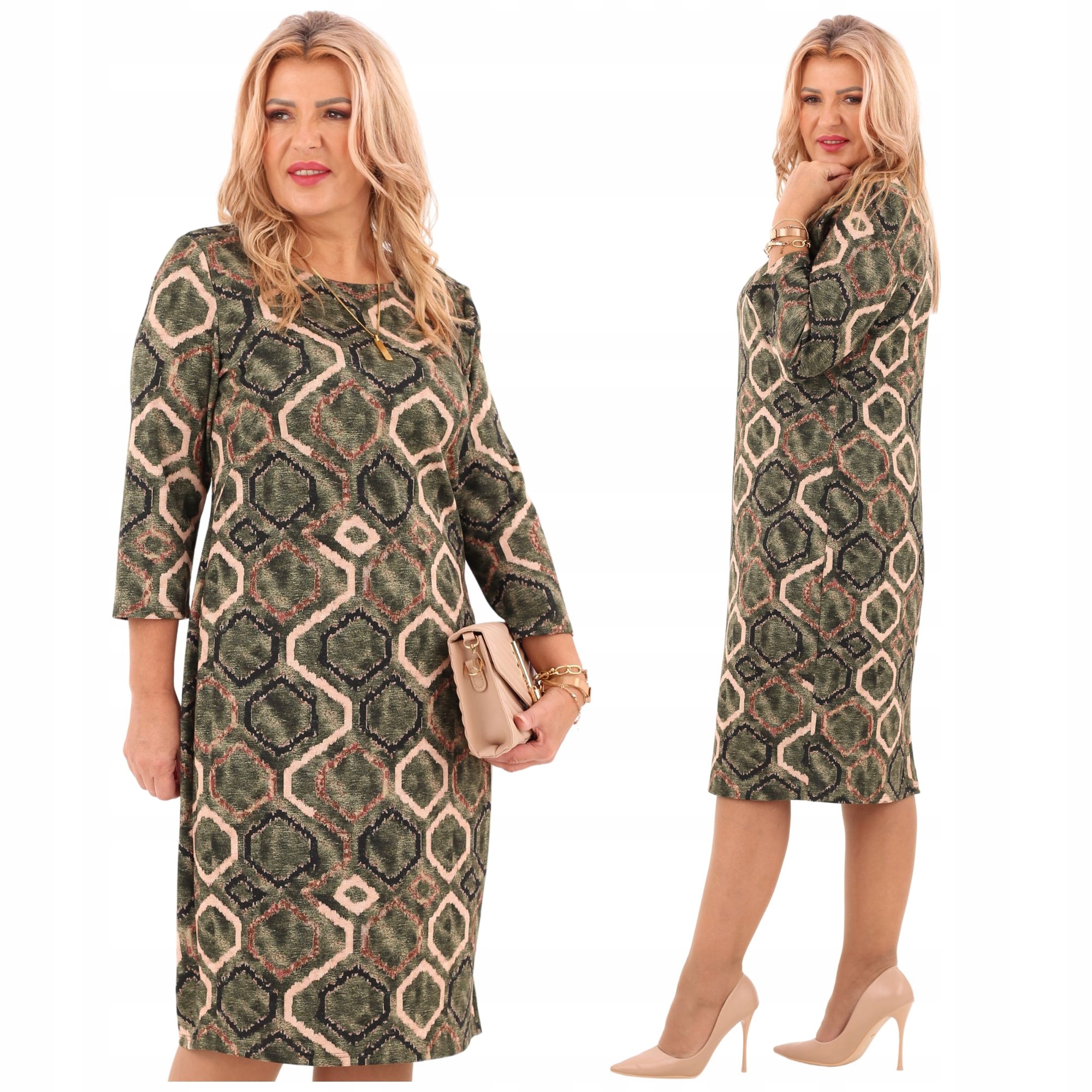 Sukienka klasyczna Polski Producent we wizytowa modna