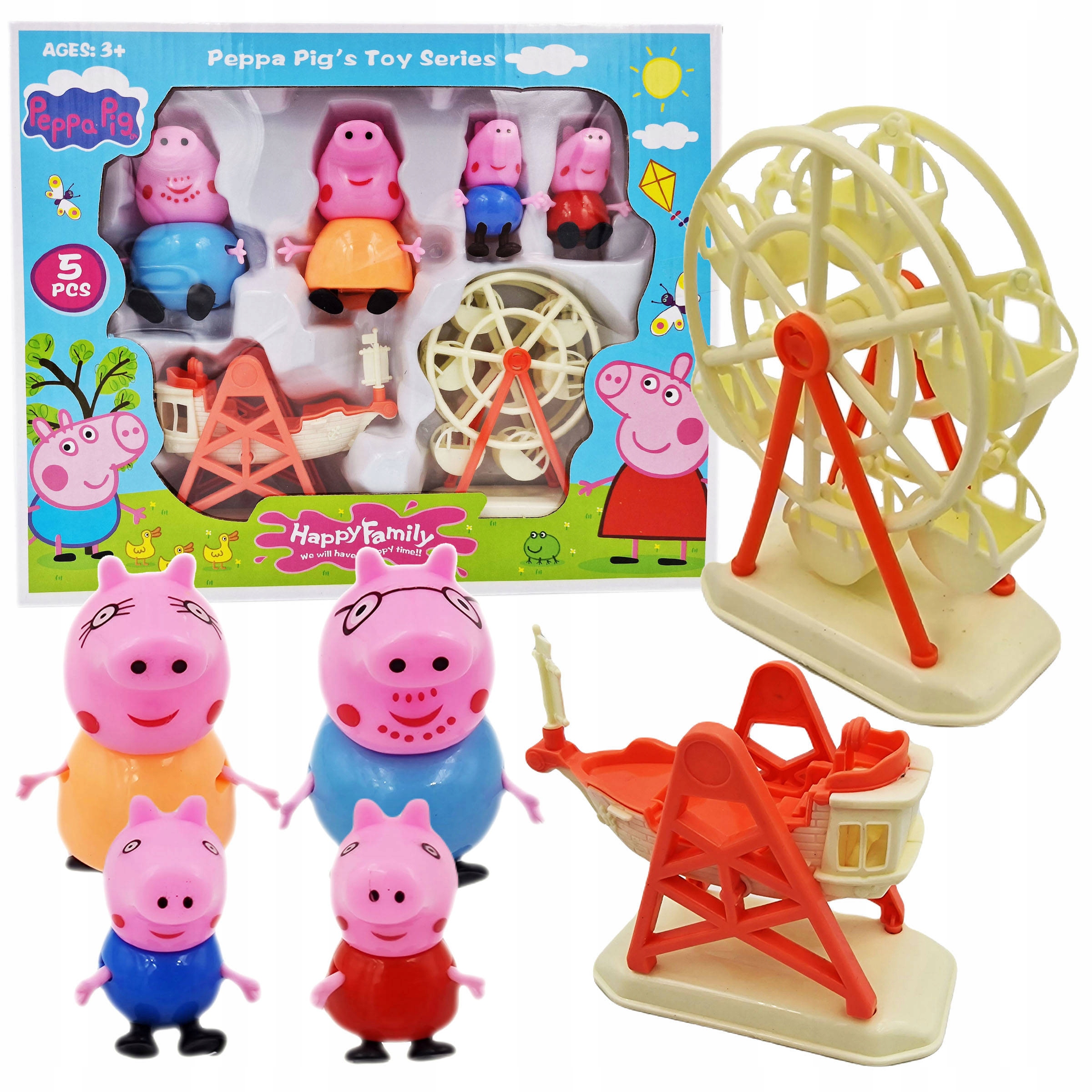 

Figurki Świnka Peppa Zestaw 6w1 Wesołe Miasteczko