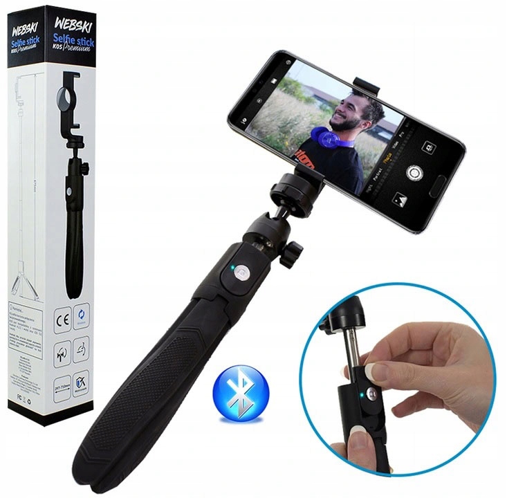 KIJ SELFIE DO ROBIENIA ZDJEĆ BLUETOOTH do SAMSUNG A52 /A53 /A54 S23 / S24 Maksymalne obciążenie 5 g