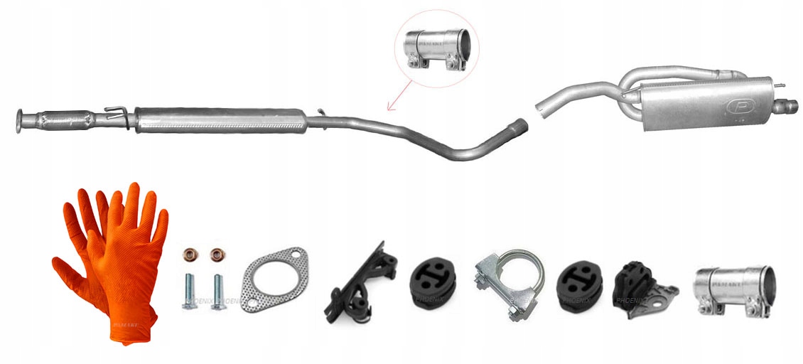 Fiat Stilo 1.8i 16V 98kW 2001-2006 Hatchback Tlumič Středový Koncový Sport