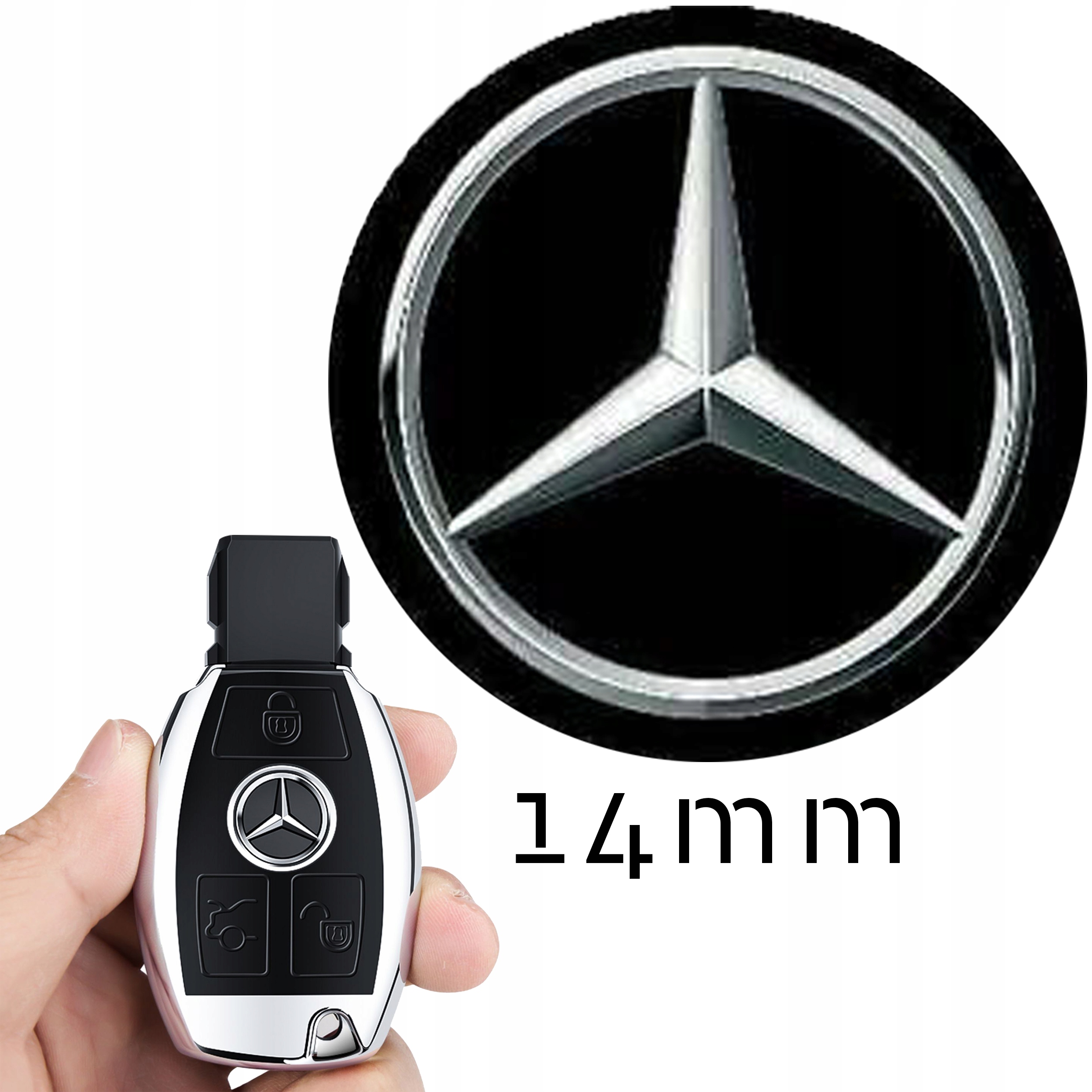 

Mercedes Emblemat Pilota 14mm Kluczyk Znaczek Logo