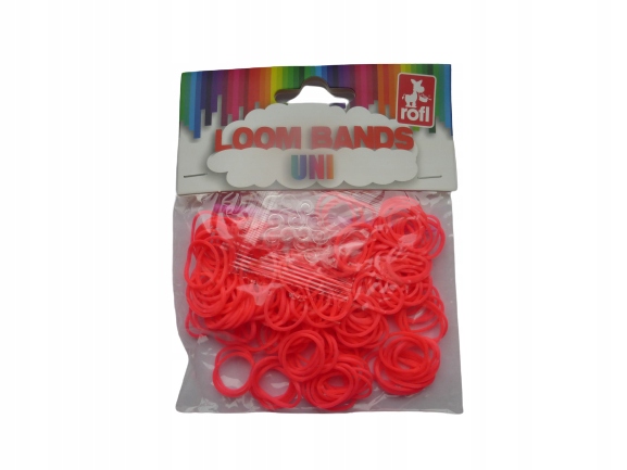 

Różowe neon gumki do bransoletek Loom Bands 200