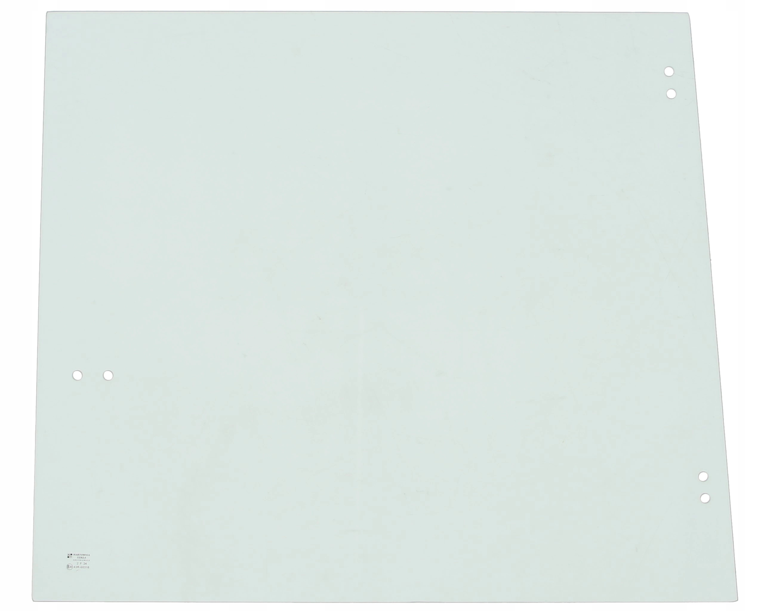 sklo John Deere kabina SG2 boční 6 otvorů bylina