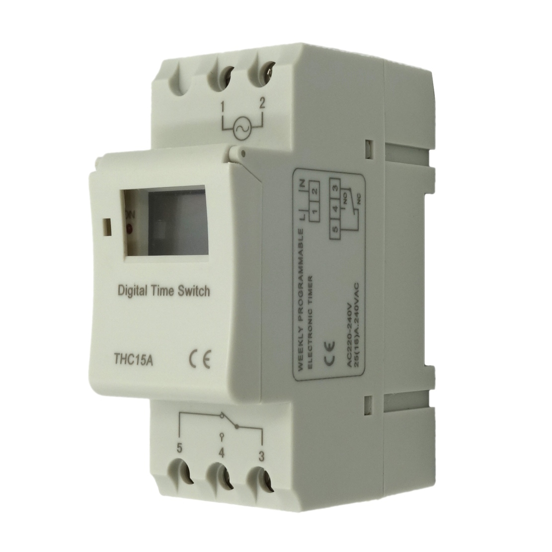 PROGRAMATOR CZASOWY TIMER 230V na szynę DIN TH35 CYFROWY TYGODNIOWY
