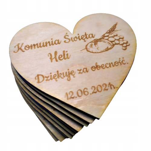 Podziękowanie Gości Komunia Magnes Imię 10 szt