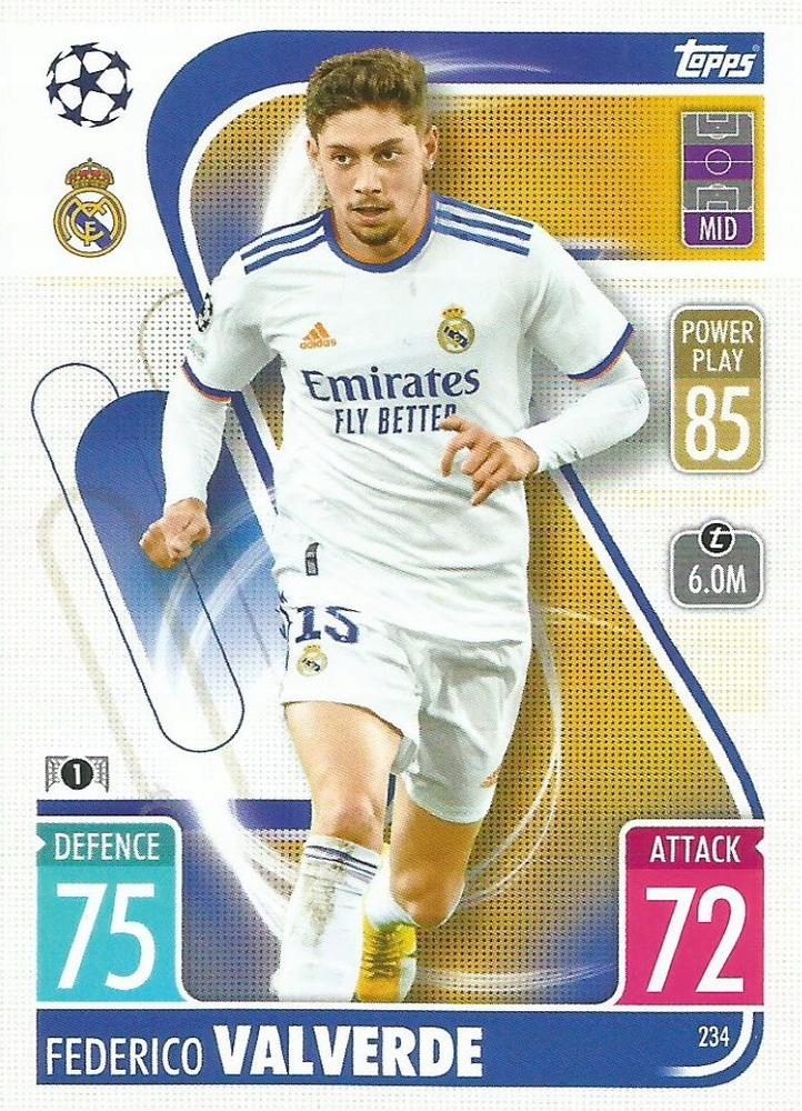 Match Attax 2021/22 234 Federico Valverde Topps