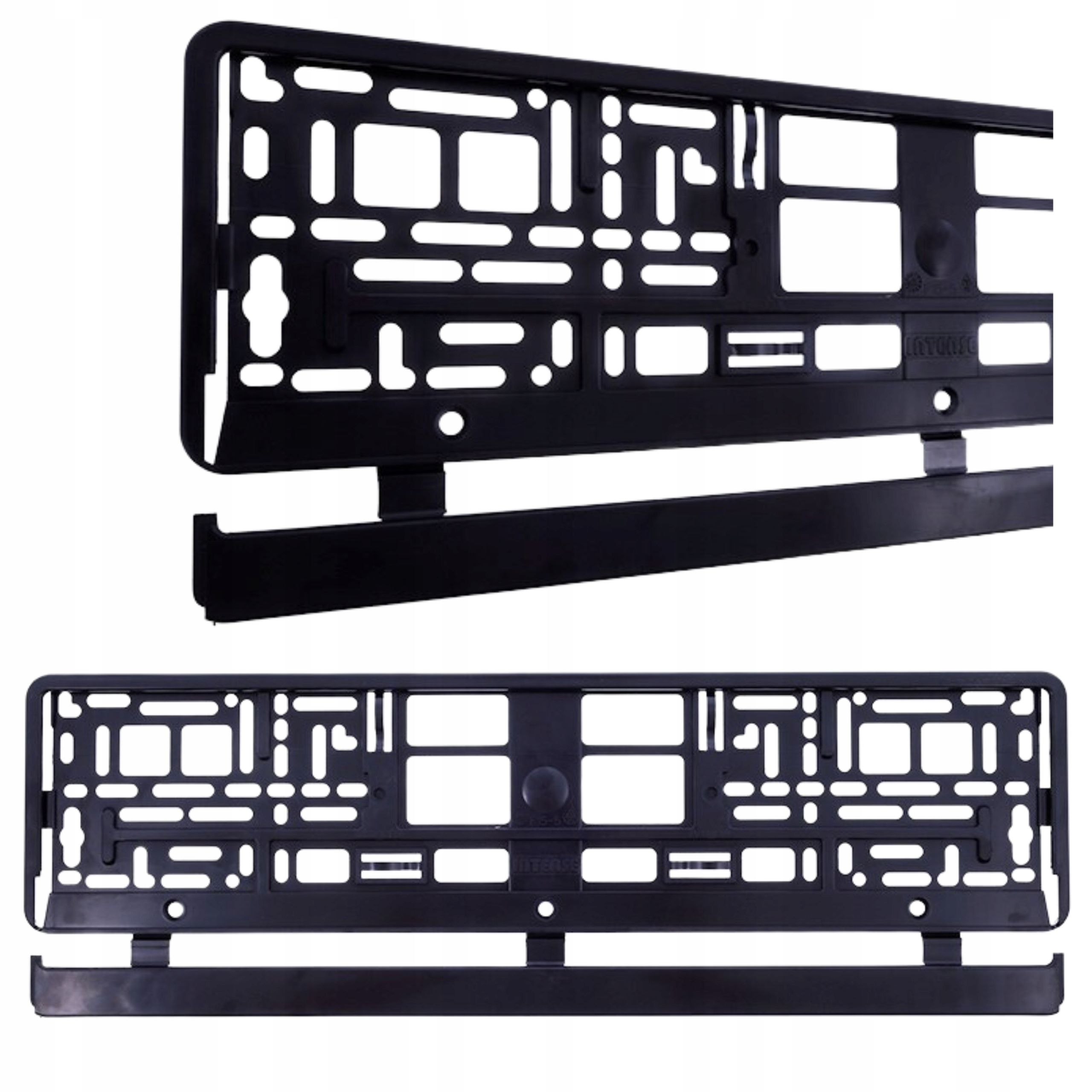 Ramka tablicy rejestracyjnej Solidne mocowanie uchwyt stelaż czarna