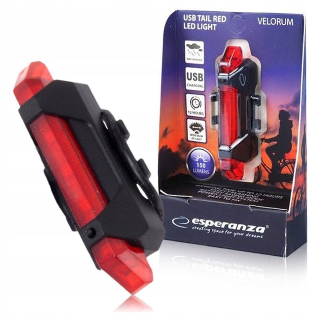 Lampka Led Rowerowa Na Tył Usb Velorum