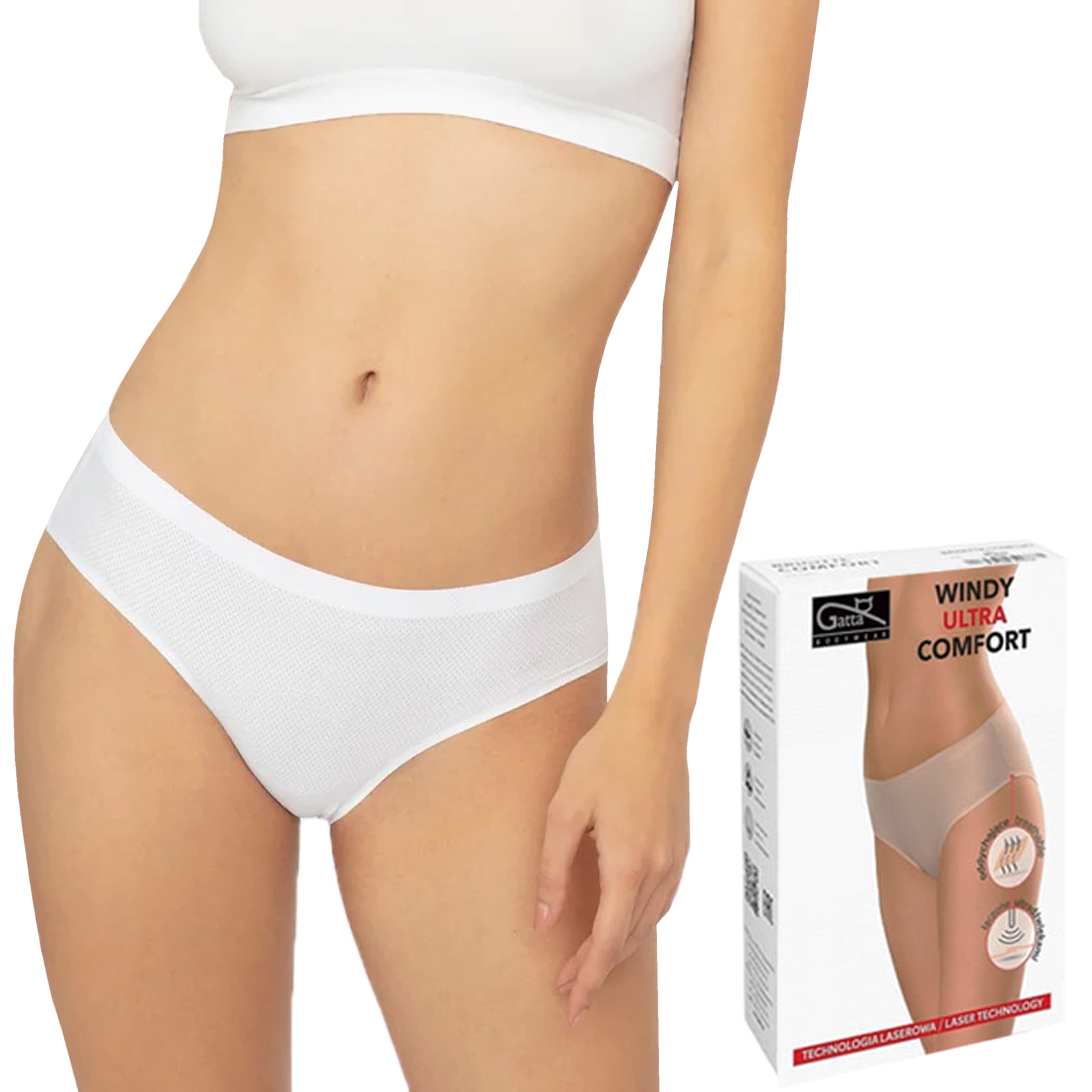 

Gatta Figi Windy Comfort, bezszwowe, Białe, S