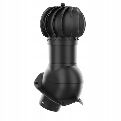 Rotačný krb Rotoline profil X fi 150 mm guľovitý, čierny