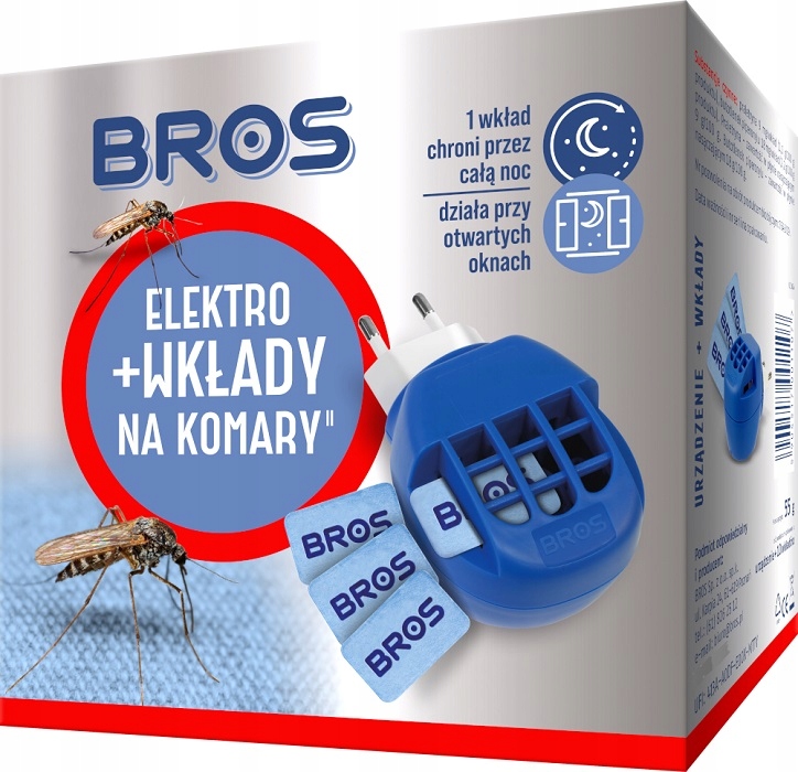 Bros ELEKTRO URZĄDZENIE NA KOMARY + 10 WKŁADÓW