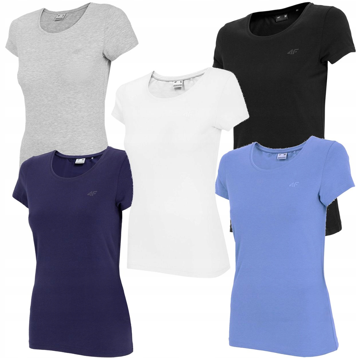 

Zestaw Koszulek 4F Damskie T-shirt Bawełna 5 Sztu