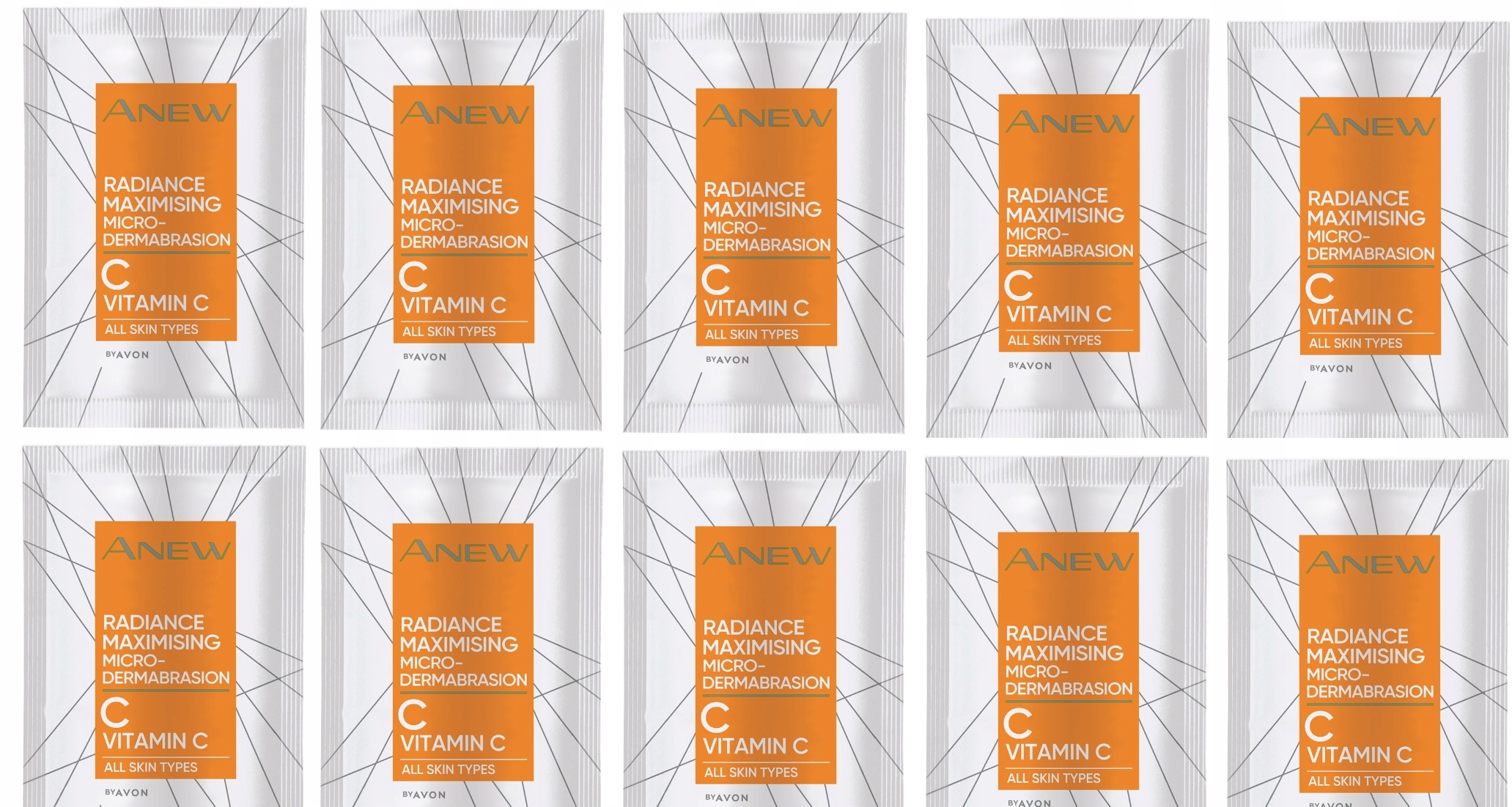 AVON ANEW Wit.C Mikrodermabrazja do twarzy peeling scrub 10 szt PRÓBKI