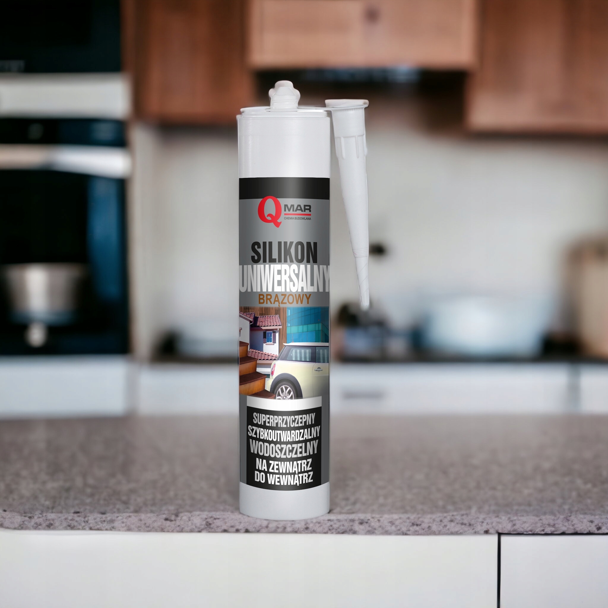 SILIKON BRĄZOWY UNIWERSALNY BUDOWLANY wodoszczelny grzybobójczy 300 ml QMAR EAN (GTIN) 5905753758572