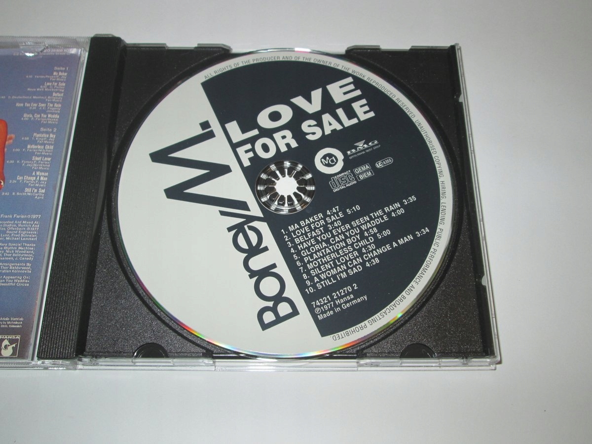 Boney M.-Love For Sale cd 1977 / Ма Бейкер назва Love For Sale