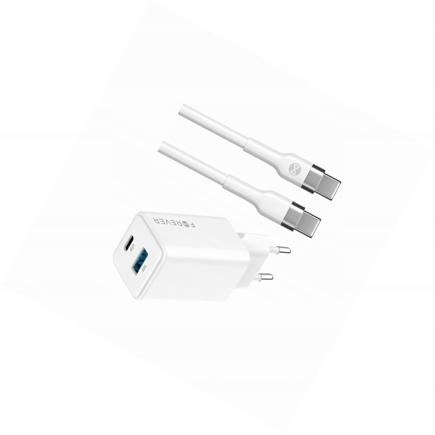 Szybka ładowarka GaN 45W 2 wejścia z kablem 2m do OnePlus Nord N10 5G