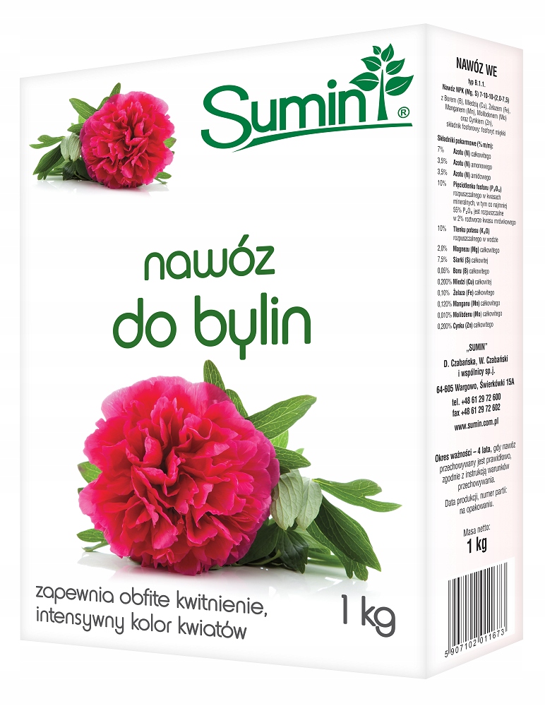 

Nawóz granulowany Optymalny Skład 1 kg Sumin