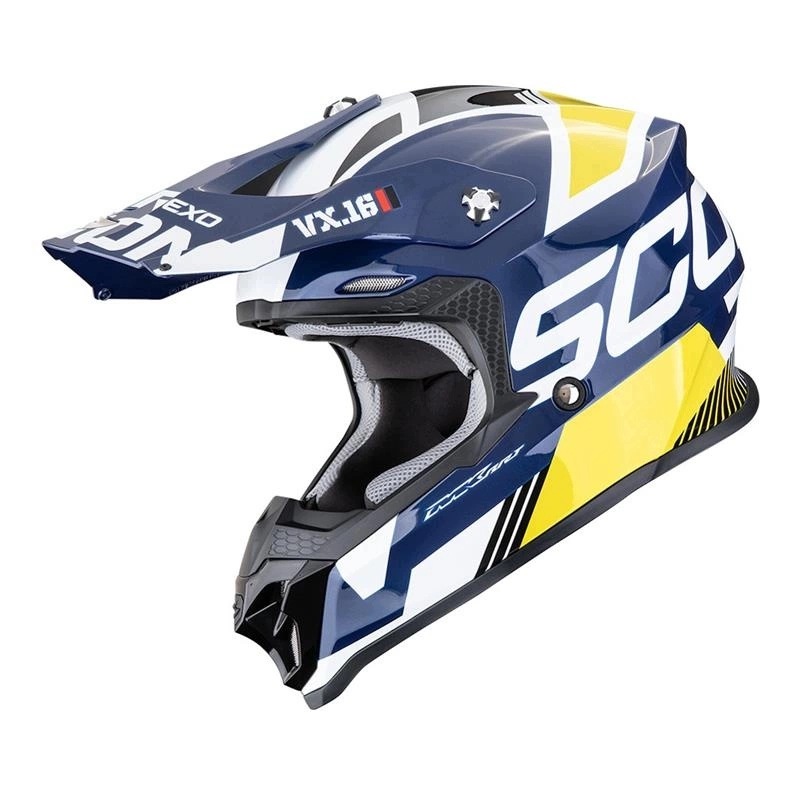Helma Scorpion VX-16 Evo Air Analog White/blue/yellow modrá Darčeky