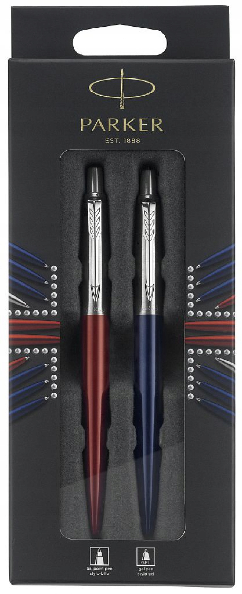 Zestaw Piśmienniczy Jotter Duo Ct Długopis Kensington Red Gel Royal Blue