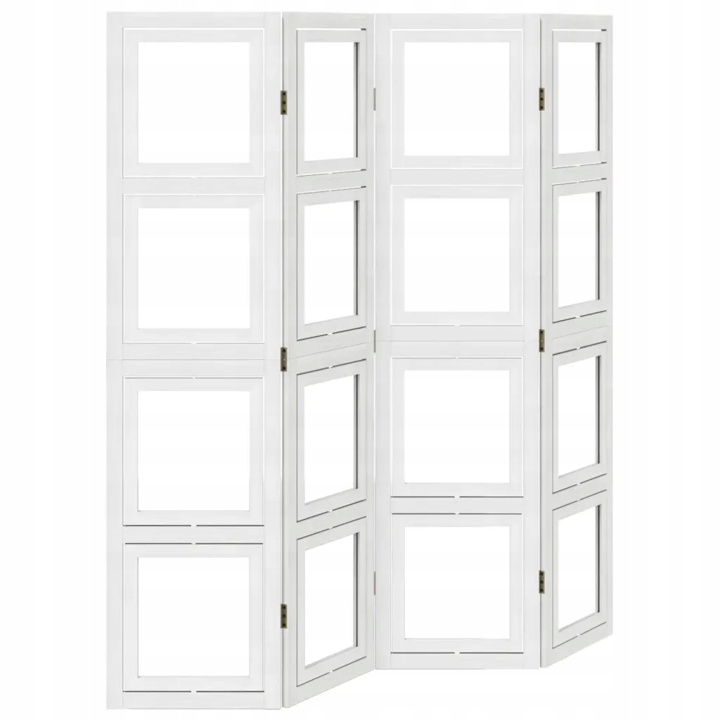 Parawan biały lite drewno paulownia 140x160 cm