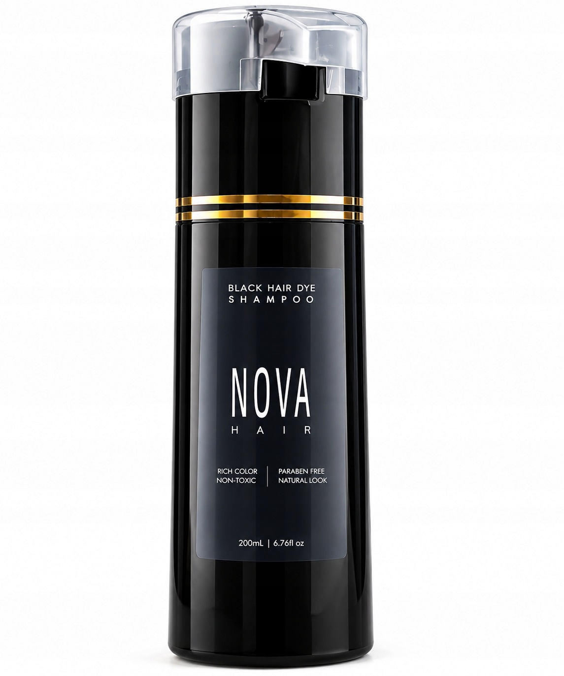 Nova Hair Šampon Černý 200 Ml Black Hair Dye Shampoo Ginseng
