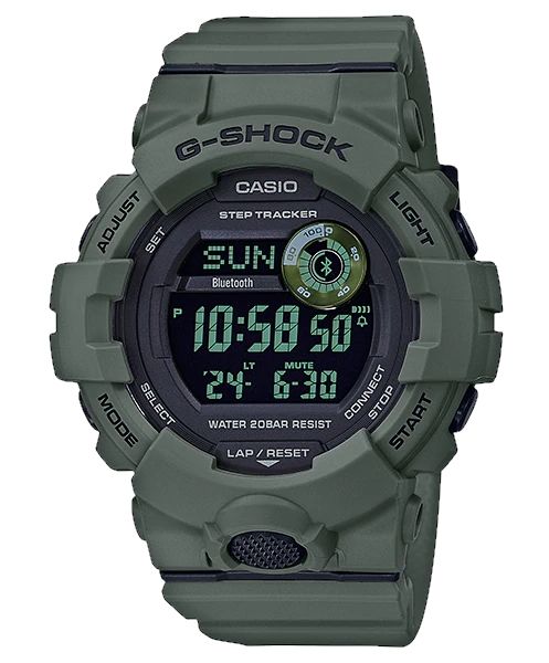 Pánské sportovní hodinky Zelené Casio G-Shock GBD-800UC Gravírování Bonus