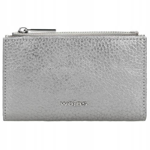 

Wojas portfel damski ze skóry licowej srebrny