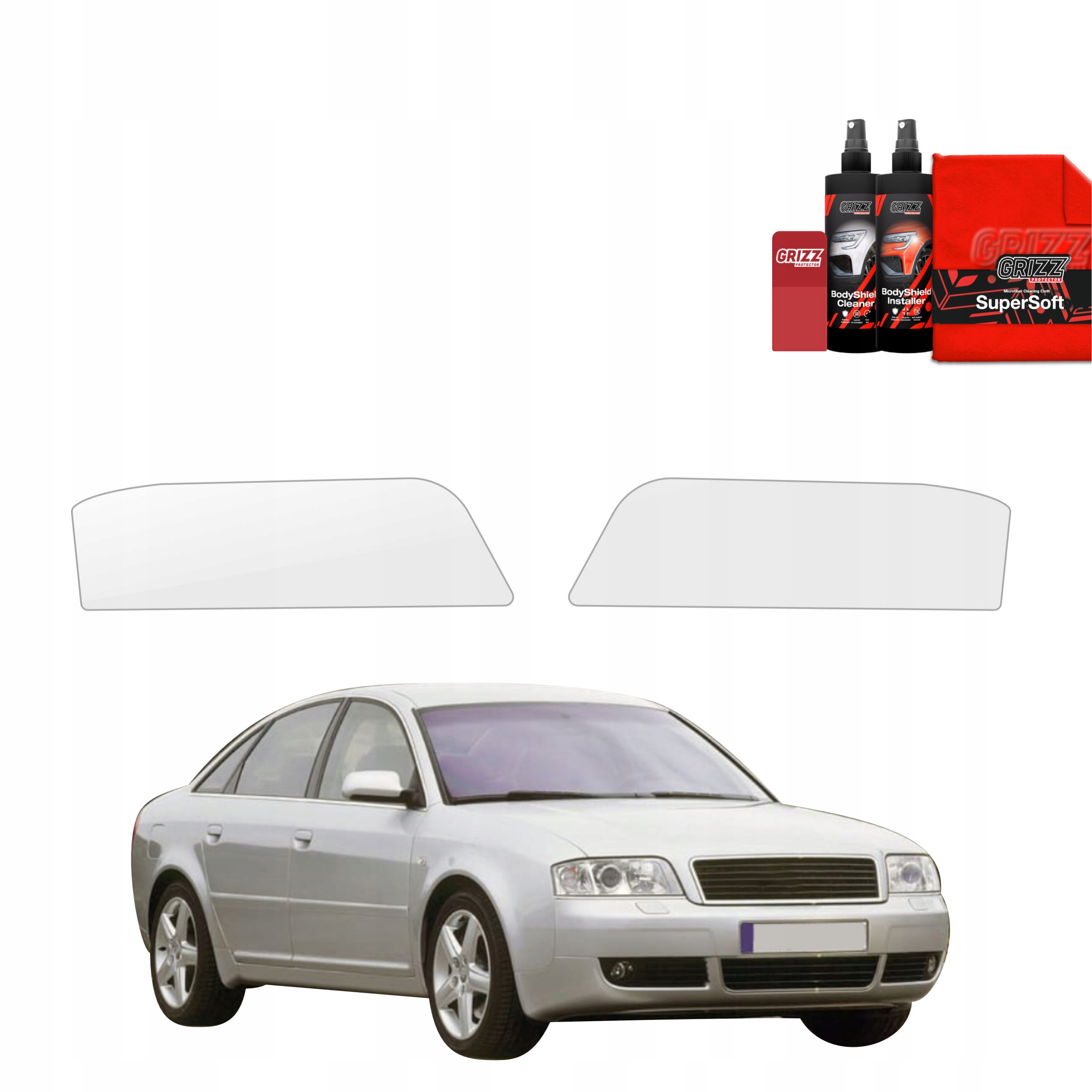 2v1 Fólie Ppf dýha na lampy pro Audi A6 C5 Sedan (1997-2004)