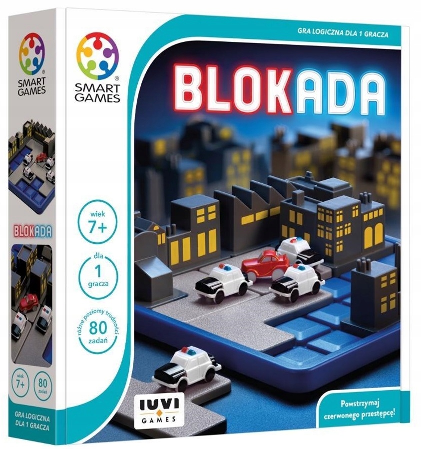 Smart Games Blokada PL Gra Logiczna 80 zadań 7+