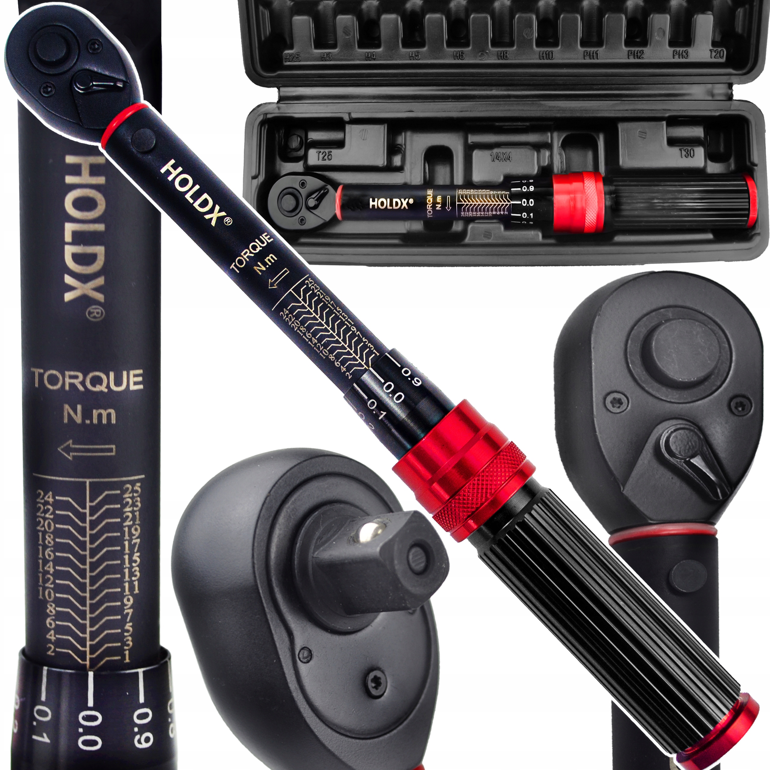 Přesný Momentový Klíč 25 CM Holdx Krátký 1-25 N 1/4
