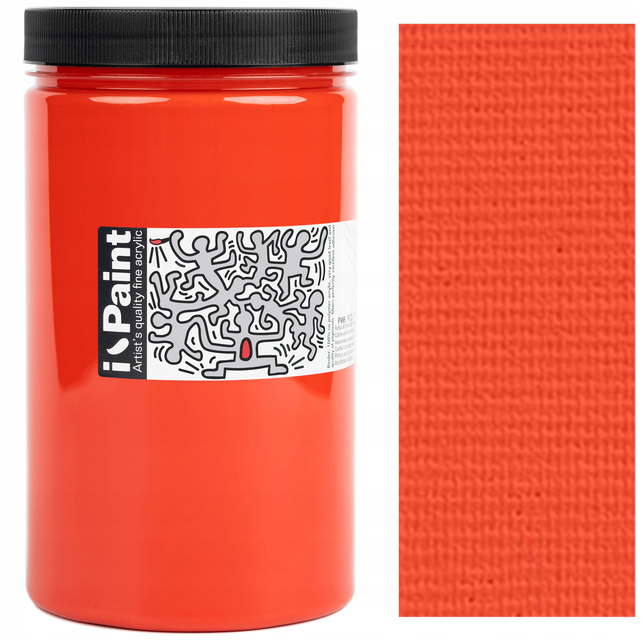 Barva Akrylová červená silná Renesans Ipaint 1200 Ml 5 Kadmiová Červená