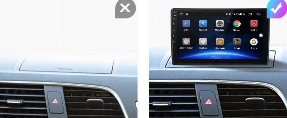 RADIO ANDROID AUDI Q3 2011-2018 NAWIGACJA GPS Radio informacja RDS pasmo AM pasmo FM