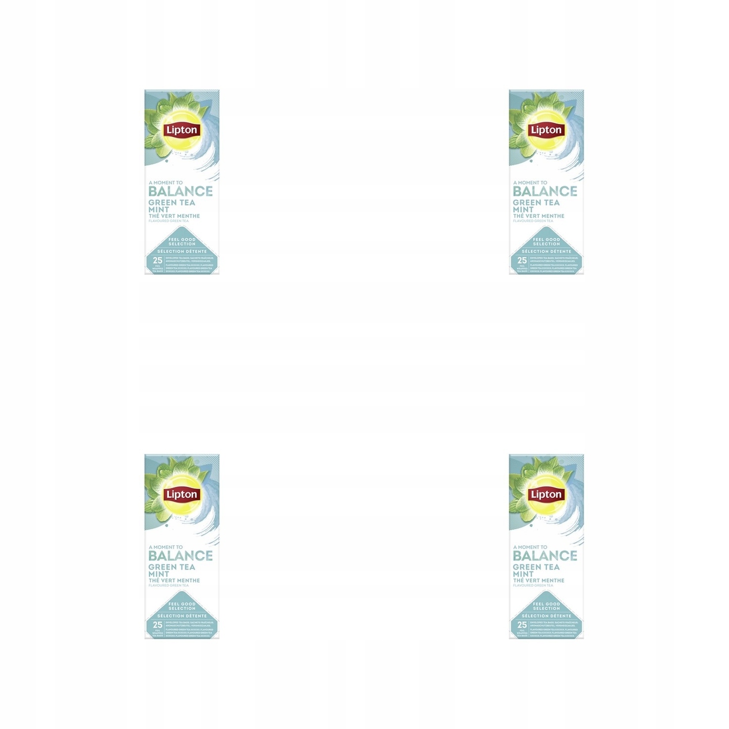 4x 40g Lipton classic green tea mint 25 kopert Karton