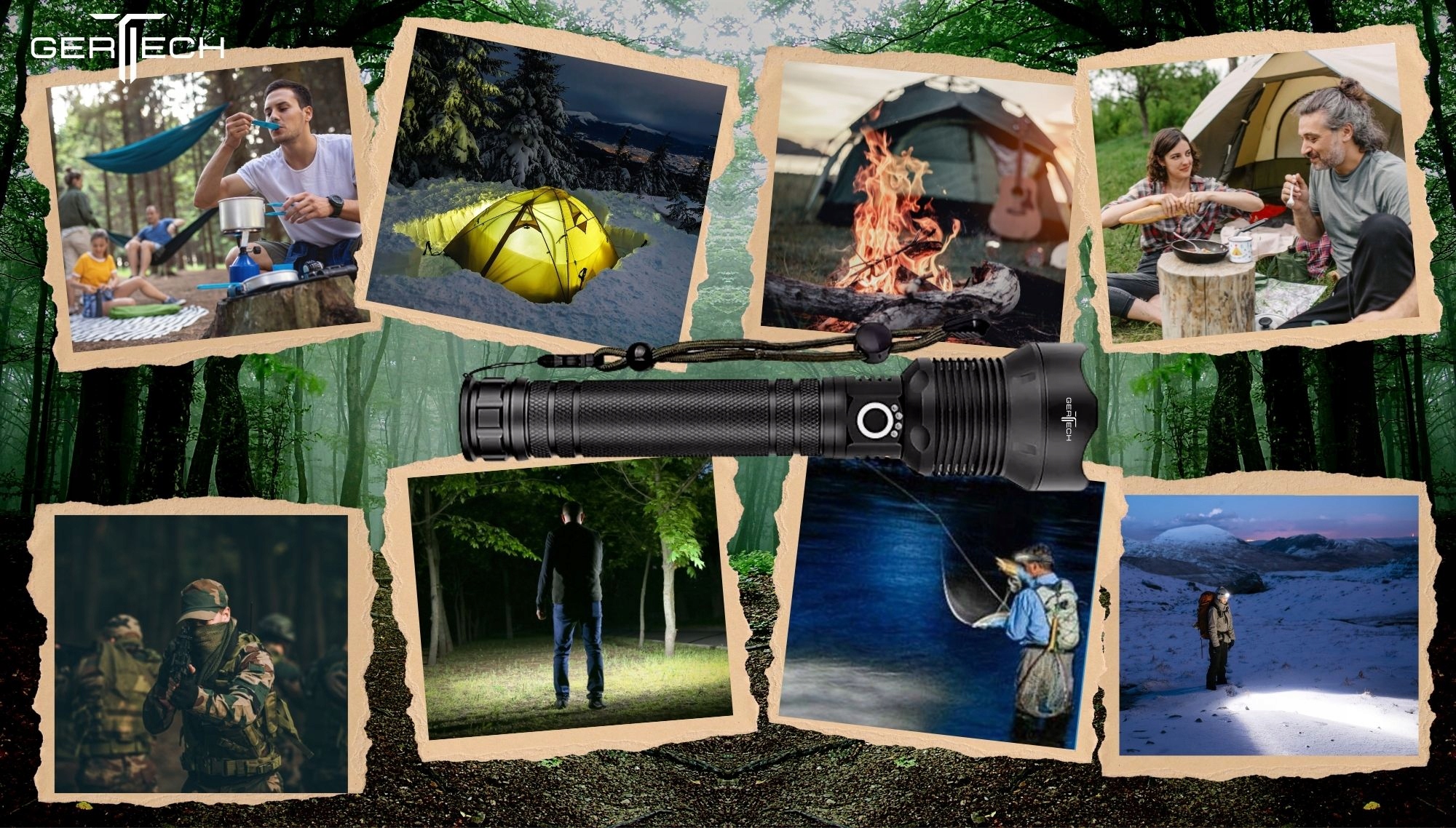 LATARKA LED AKUMULATOR Wojskowa Bardzo MOCNA Reflektor ZOOM PROFSJONALNA Zasilanie akumulatorowe