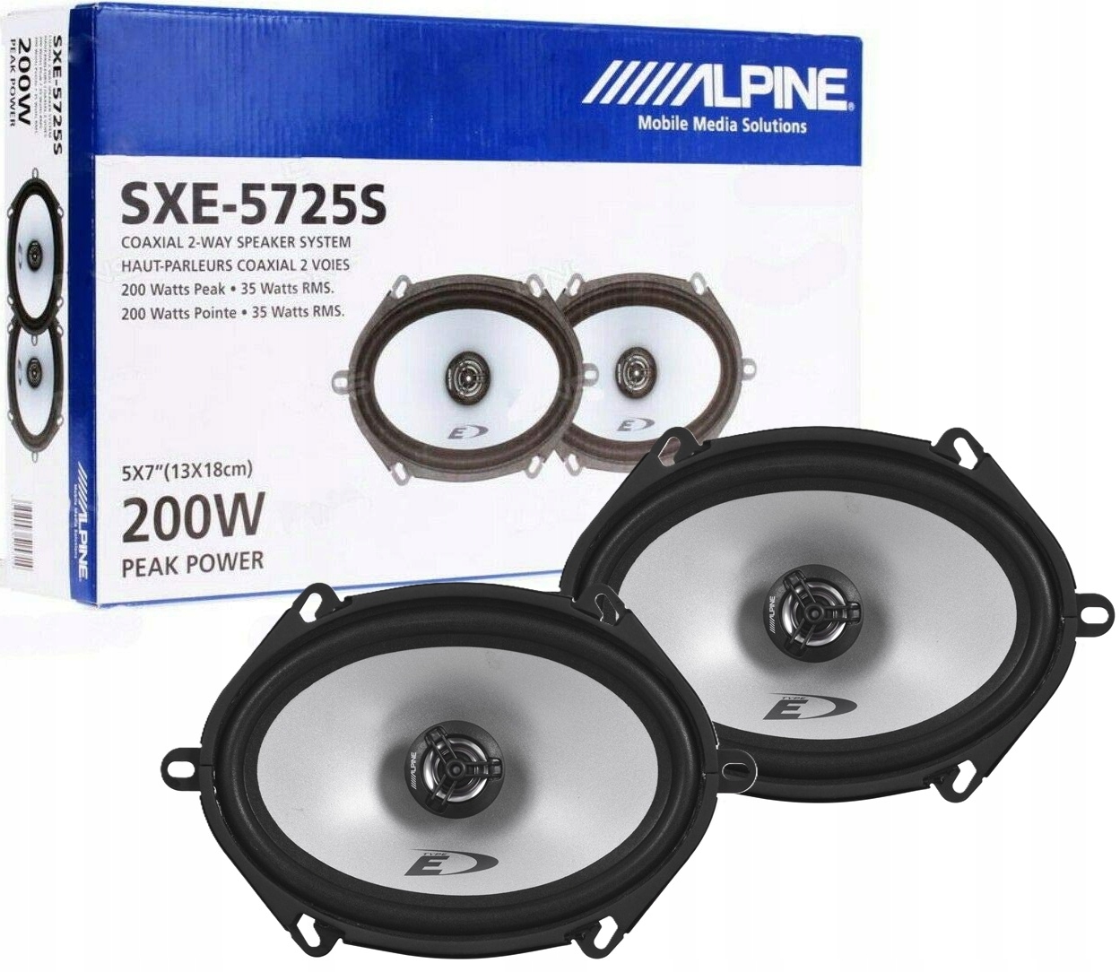 Głośniki Alpine SXE-5725S 2-drożne Coaxialne 5x7 Moc 200W