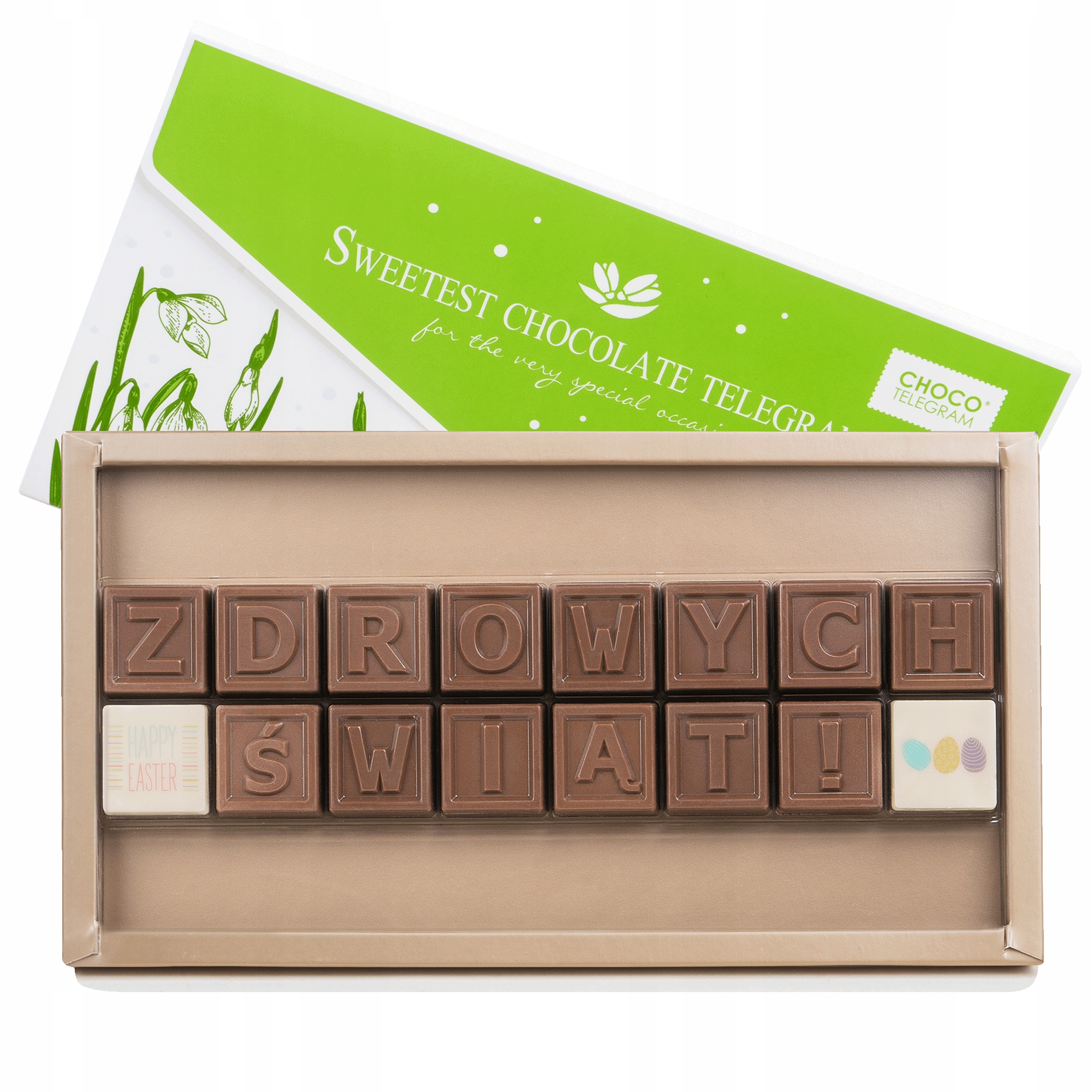 Levně Čokoládový telegram zdravých Vánoc na Velikonoce z Belgické Čokolády