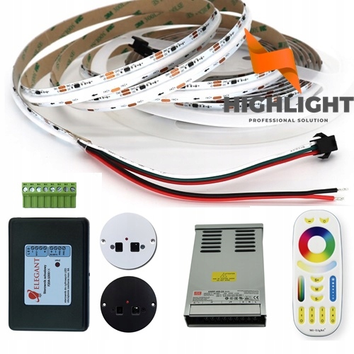 15 m schodiskový set Led páska Cob Rgb WS2811 12V
