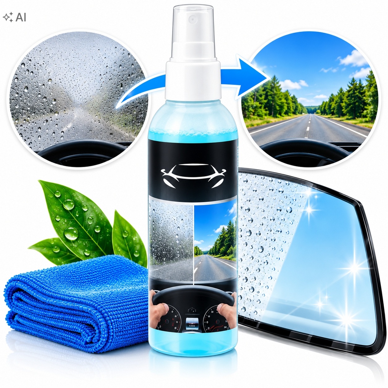 Preparat Anti-Fog Spray do Szyb Samochodowych 200 ml Przeciw Parowaniu