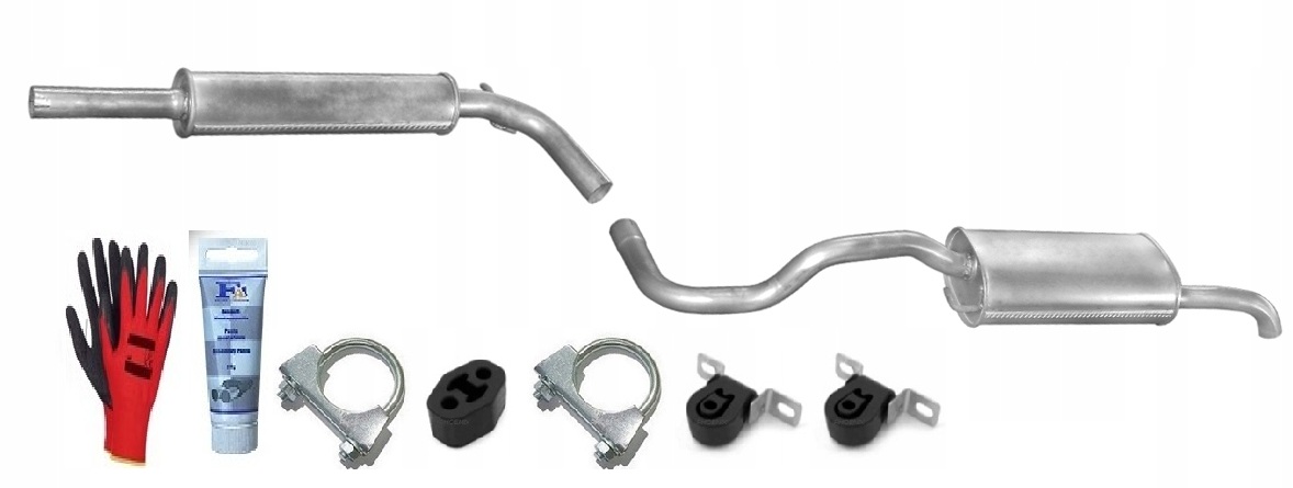 Vw Polo 1.6i 55kW (1997-2001) Pozemky sada Tlumiče Sedanu bonus