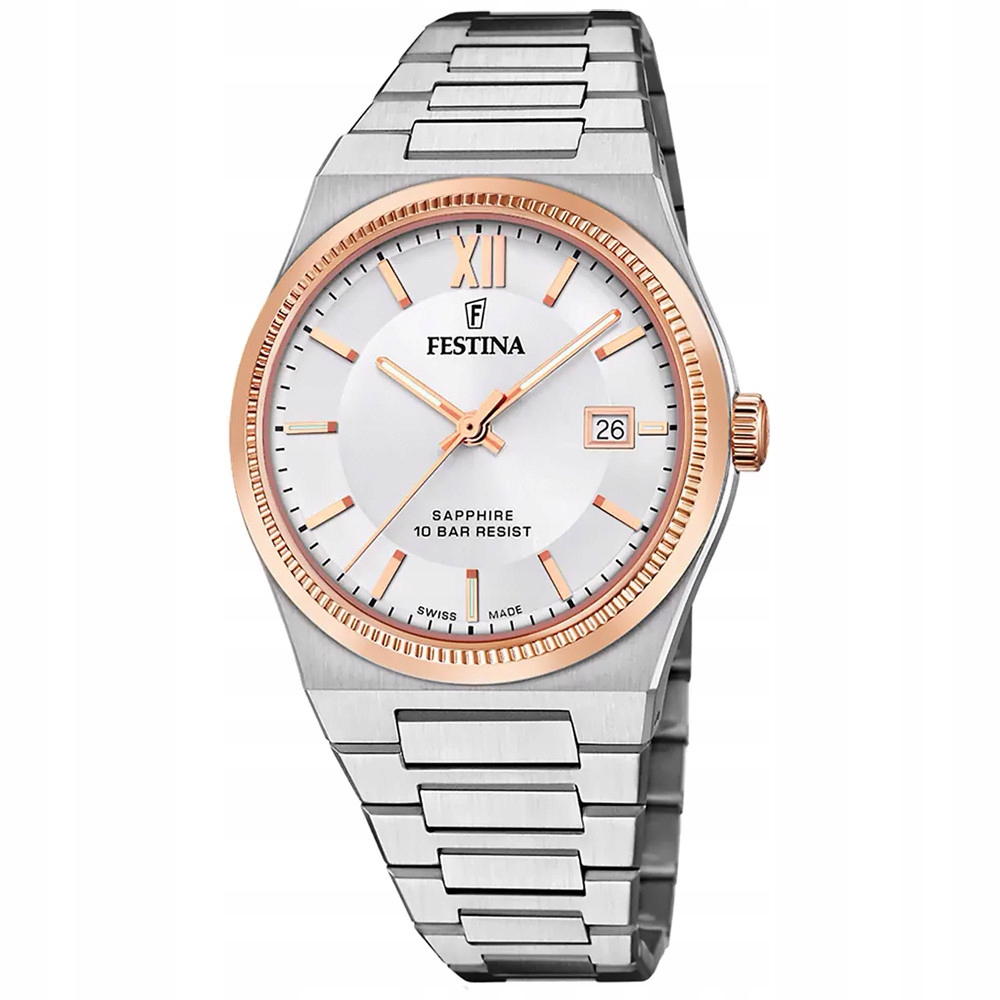 Pánské Hodinky Festina F20036-1 stříbrný náramek