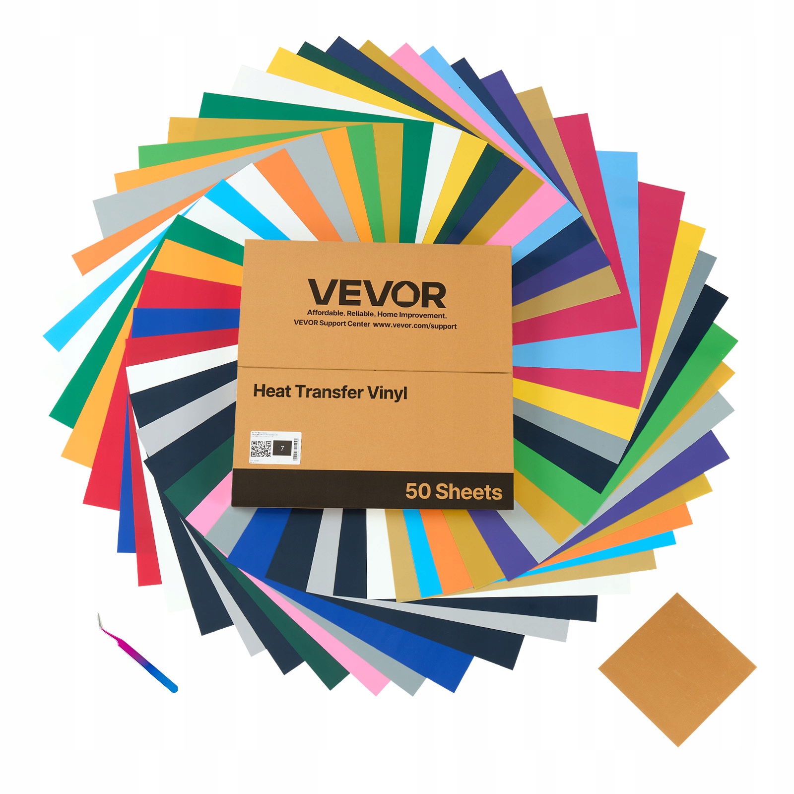 Profesionálna Termotransferová Fólia Vevor 50 Listov 304.8 X 304.8 MM, Farby