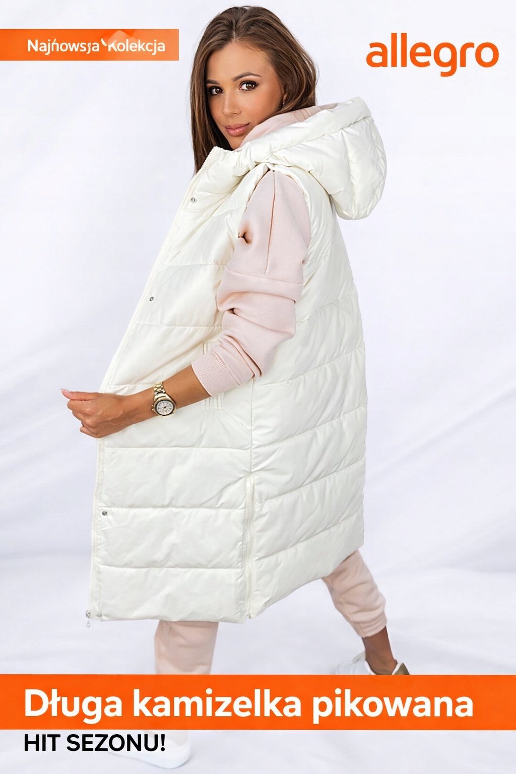 Prošívaná Lakovaná Dámská Vesta Bez Rukávů