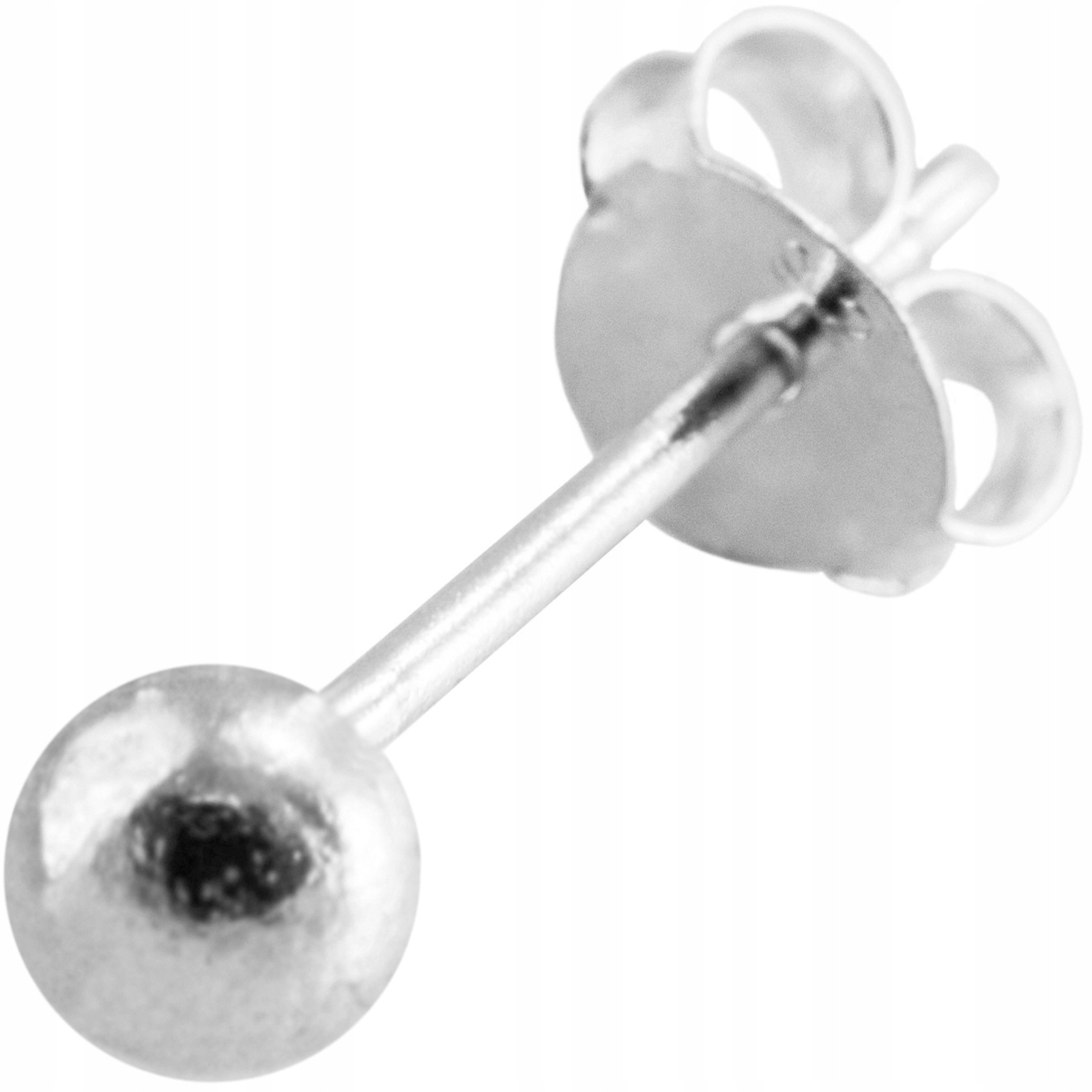 

Kolczyk kulka 4 mm 1 sztuka sztyfty srebro 0,925
