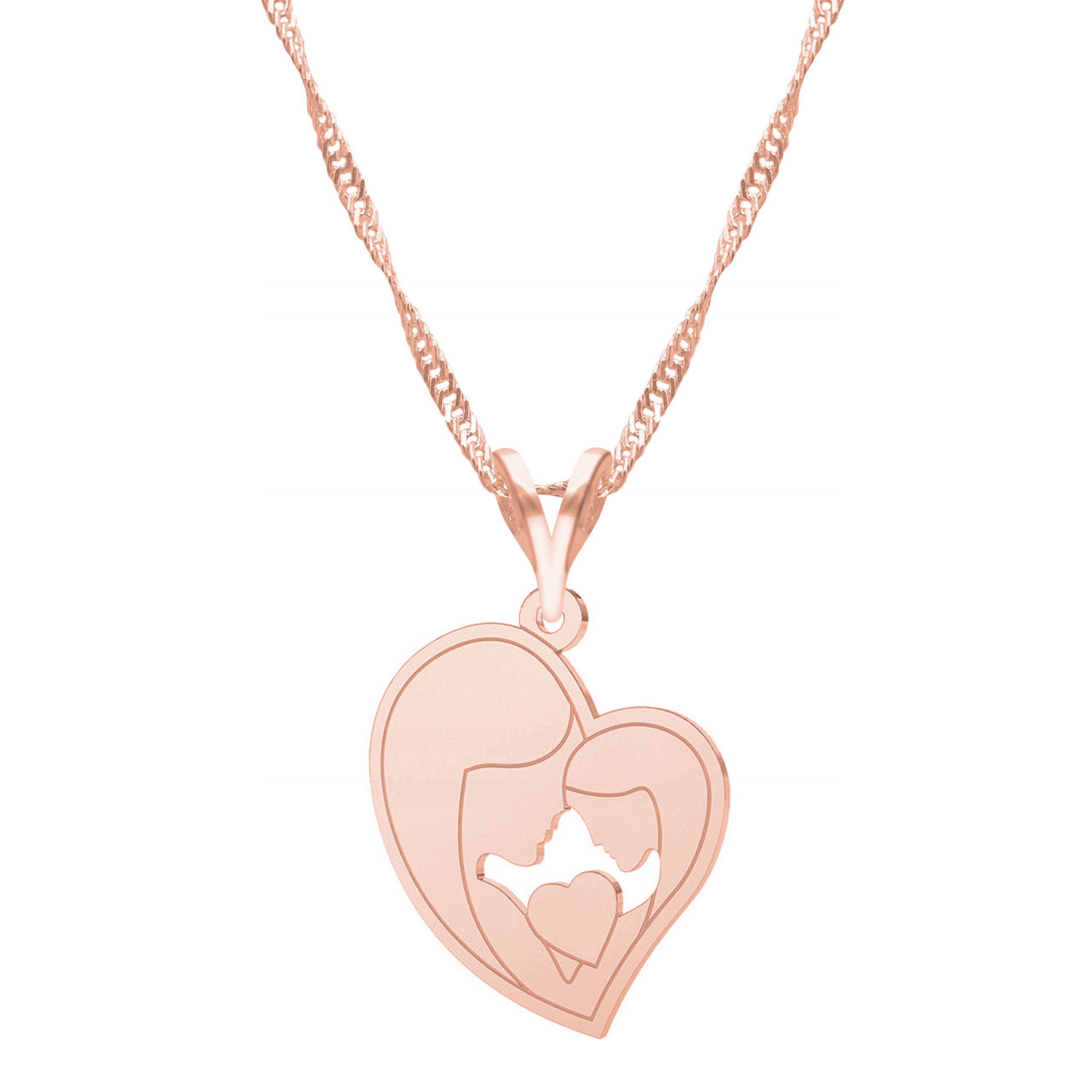 Řetízek zlatý náhrdelník 925 Matka Dcera Rodina