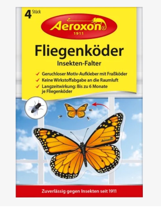 

Aeroxon Trutka Wabik na muchy Motyl na okno 4szt