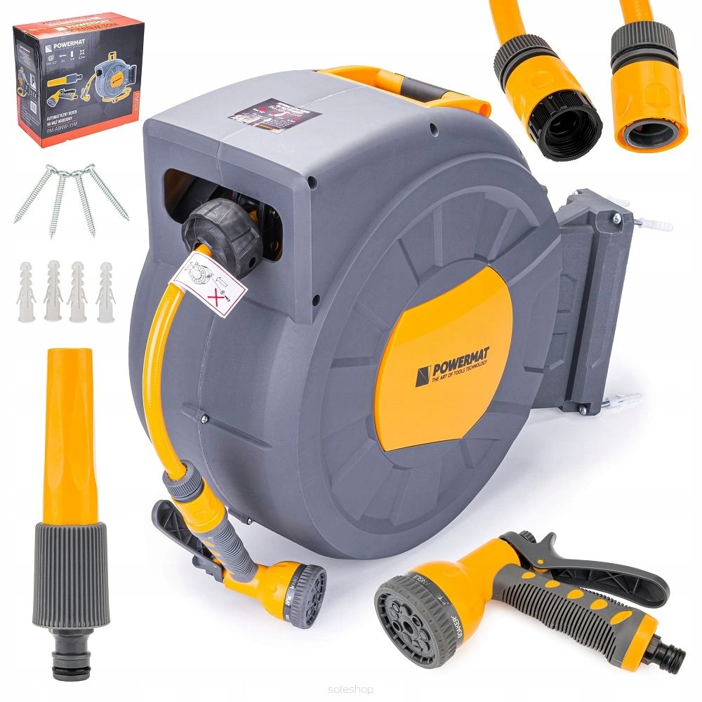 Powermat Samonavíjací bubon so záhradnou hadicou 35m 1/2" PM-ABNW-35M