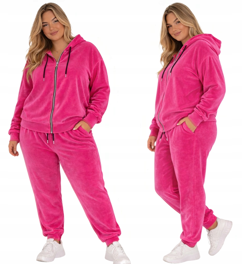 Teplákovka Dámský Velurový 42 44 XL 2XL Rozepínací fuchsiový, pohodlný, obklopující mě