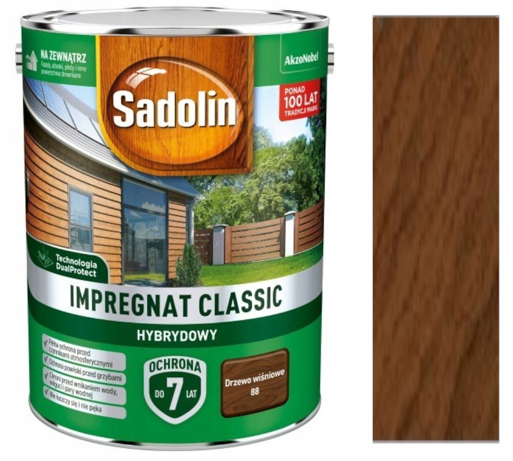 Sadolin Klasická Impregnace 4,5 L, Třešňové Dřevo